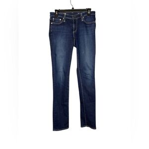 AG The Premier Skinny Straight 27R Blue Jeans Pants Low Rise